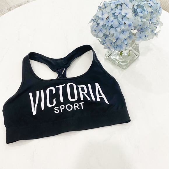 Victoria's Secret Sport Black Sports Bra Size Medium - Picture 1 of 4